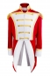 Mobile Preview: Uniform Fasching Soldat Napoleon Jacke Karnevalskostüm Party Gehrock Rot Weiß Gold New